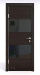 ШИ дверь DO-608 Венге горизонтальный/стекло Черное