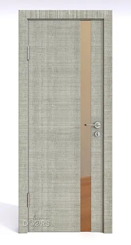 ШИ дверь DO-607 Серый дуб/зеркало Бронза