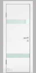 ШИ дверь DO-602 Белый бархат/стекло Белое