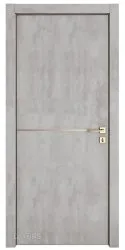 ШИ дверь DG-622 Бетон светлый/молдинг золотой