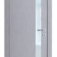 ШИ дверь DO-607 Металлик/стекло Белое