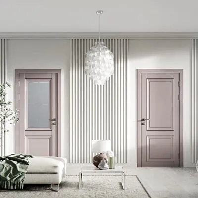 Деканто Серый бархат со стеклом ромб и Деканто Серый бархат