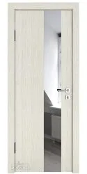 Дверь межкомнатная DO-504 Белая лиственница/Зеркало