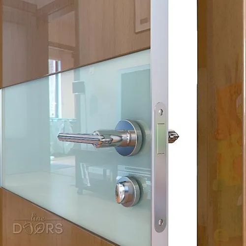 Дверь межкомнатная DO-501 Анегри темный/стекло Белое