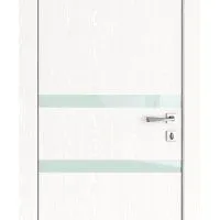 Дверь межкомнатная DO-513 Жемчуг/стекло Белое