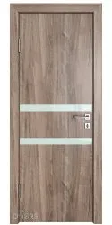 ШИ дверь DO-613 Орех седой светлый/стекло Белое