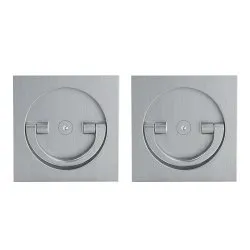 Ручка поворотная Armadillo (Армадилло) для раздвижных дверей SH.QUADRO55.BK8х2 MWSC-33 итальянский тисненый