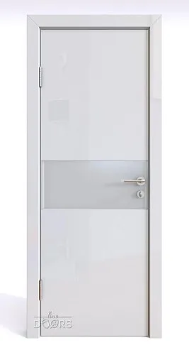 Дверь DO-501/1 Белый глянец/Снег Скидка 50 %!