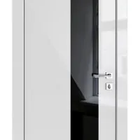 ШИ дверь DO-604 Серый глянец/стекло Черное