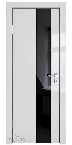 ШИ дверь DO-604 Серый глянец/стекло Черное