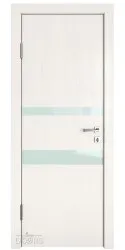 Дверь межкомнатная DO-512 Белый ясень/стекло Белое