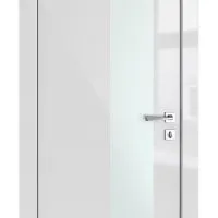 ШИ дверь DO-604 Серый глянец/Снег