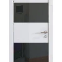 Дверь DO-508 Белый глянец/стекло Черное Скидка 15 %!