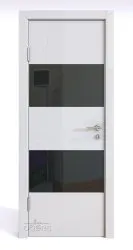 Дверь DO-508 Белый глянец/стекло Черное Скидка 15 %!