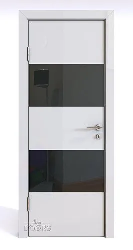 Дверь DO-508 Белый глянец/стекло Черное Скидка 15 %!