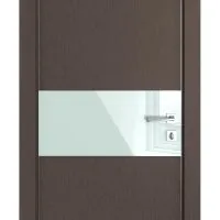 Дверь межкомнатная DO-501 Бронза/стекло Белое