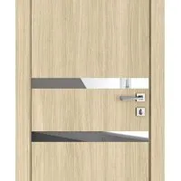 Дверь межкомнатная DO-513 Дуб светлый/Зеркало