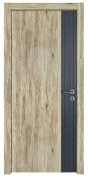 Дверь межкомнатная DG-523 Рустик натуральный/вставка Черная
