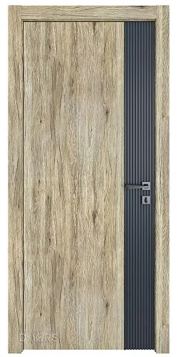 Дверь межкомнатная DG-523 Рустик натуральный/вставка Черная