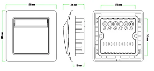 Энергосберегающий выключатель HSU-FK002