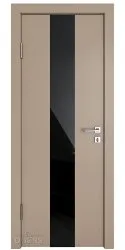 Дверь межкомнатная DO-510 Латте софт/стекло Черное