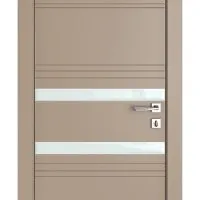 Дверь межкомнатная DO-515 Латте софт/стекло Белое