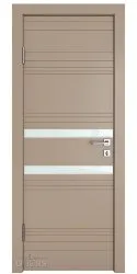 Дверь межкомнатная DO-515 Латте софт/стекло Белое