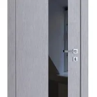 Дверь межкомнатная DO-504 Металлик/стекло Черное