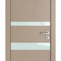 Дверь межкомнатная DO-512 Латте софт/стекло Белое