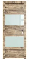 Дверь межкомнатная DO-508 Лофт светлый/стекло Белое