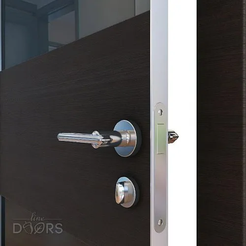 Дверь DO-508 Венге горизонтальный/стекло Черное