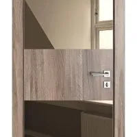 Дверь межкомнатная DO-508 Орех седой светлый/зеркало Бронза