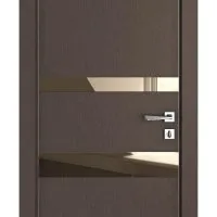 Дверь межкомнатная DO-512 Бронза/зеркало Бронза