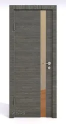 ШИ дверь DO-607 Ольха темная/зеркало Бронза