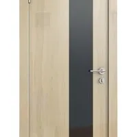 Дверь межкомнатная DO-504 Анегри светлый/стекло Черное