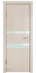 Дверь межкомнатная DO-512 Ясень капучино/стекло Белое