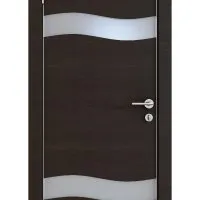 Дверь межкомнатная DO-503 Венге горизонтальный/Снег