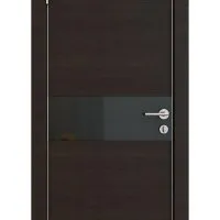ШИ дверь DO-609 Венге горизонтальный/стекло Черное