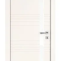 Дверь межкомнатная DO-514 Сливки/стекло Белое