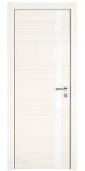 Дверь межкомнатная DO-514 Сливки/стекло Белое