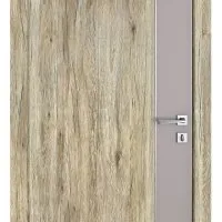 Дверь межкомнатная DG-523 Рустик натуральный/вставка Серый бархат