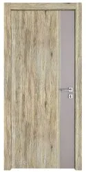 Дверь межкомнатная DG-523 Рустик натуральный/вставка Серый бархат