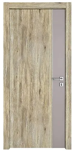 Дверь межкомнатная DG-523 Рустик натуральный/вставка Серый бархат