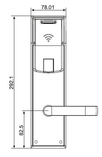 Электронный гостиничный замок HSU-9936-G