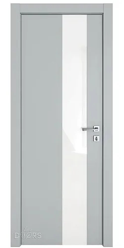 Дверь межкомнатная DO-504 Силк маус/стекло Белое