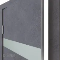 Дверь межкомнатная DO-502 Бетон темный/Снег