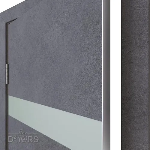 Дверь межкомнатная DO-502 Бетон темный/Снег