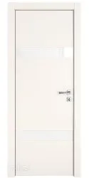 ШИ дверь DO-602 Сливки/стекло Белое