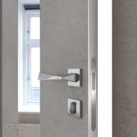 Дверь межкомнатная DO-510 Бетон светлый/Зеркало