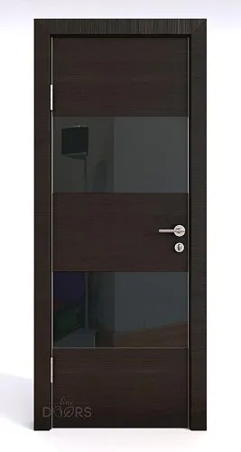 Дверь DO-508 Венге горизонтальный/стекло Черное
